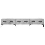 vidaXL Meuble TV gris béton 150x36x30 cm bois d'ingénierie