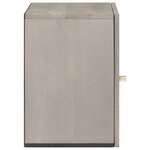 vidaXL Armoire murale de salle de bain avec porte Gris 38 x 33 x 48 cm