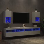 vidaXL Meubles TV avec lumières LED 2 Pièces blanc 30 5x30x60 cm