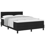 vidaXL Lit à ressorts avec tête de lit Noir 140 x 190 cm tissu