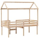 vidaXL Lit haut avec toit 80x200 cm bois de pin massif