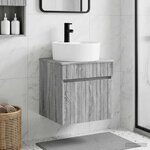 vidaXL Meuble de lavabo mural Sonoma gris 49 x 44 5 x 65 cm