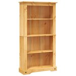 vidaXL Bibliothèque 4 niveaux Gamme Corona Pin mexicain 81x29x150 cm