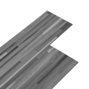 vidaXL Dalles de plancher PVC autoadhésif 5 21 m² 2 mm gris rayé