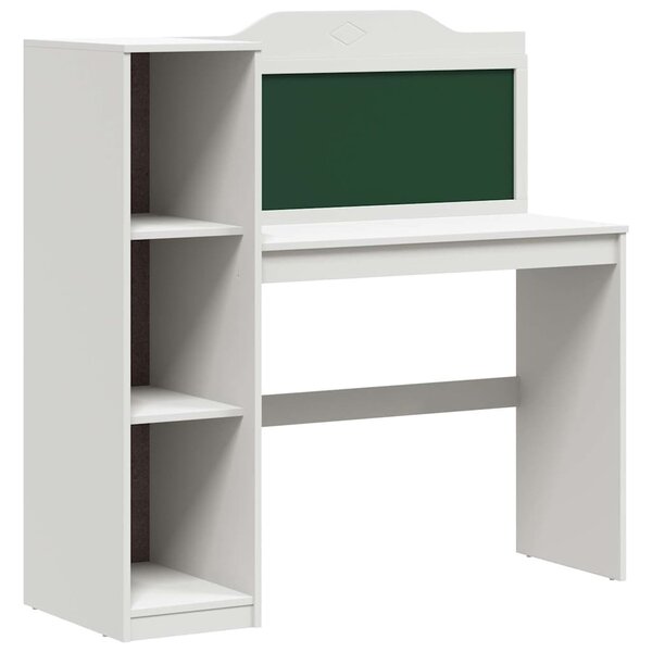 vidaXL Bureau tableau noir ROROS Blanc 120 x 45 x 118 5 cm