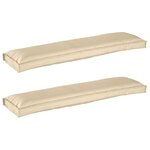 vidaXL Set de coussins de palette 2 Pièces Beige 150 x 40 x 8 cm