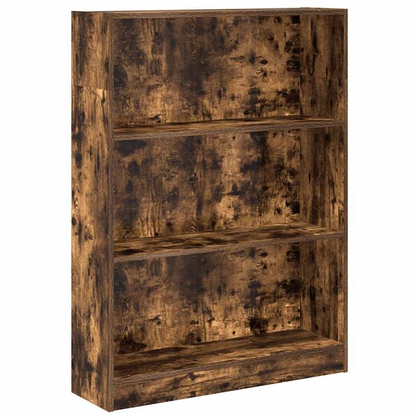 vidaXL Bibliothèque chêne fumé 80x24x109 cm bois d'ingénierie