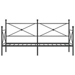 vidaXL Lit de repos sans matelas noir 90x190 cm acier