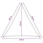 vidaXL Voile d'ombre 2 x 2 x 2 m HDPE Triangulaire Anthracite