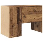 vidaXL Bureau d'écriture Bois vieilli Bois d'ingénierie Petit Rangement