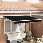 vidaXL Toile de rechange pour store banne Noir 350 x 250 cm Toile