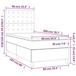 vidaXL Sommier à lattes de lit avec matelas Vert foncé 90x200 cm