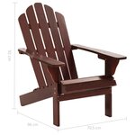 vidaXL Chaise de jardin avec pouf Bois Marron