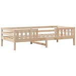 vidaXL Ensemble de lit et de banc avec toit 90x200 cm bois pin massif