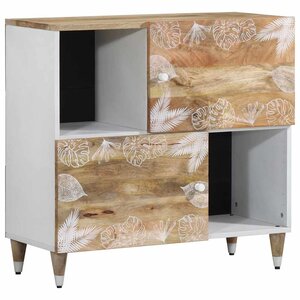 vidaXL Buffet 80x33 5x75 cm bois massif de manguier