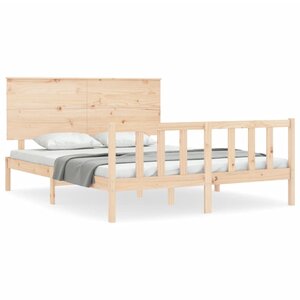 vidaXL Cadre de lit sans matelas bois de pin massif