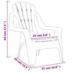 vidaXL Chaises de jardin pour enfants lot de 2 vert 37x34x44 cm PP