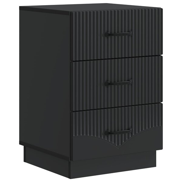 vidaXL Cabinet de chevet Noir 43 x 41 x 63 5 cm Bois d'ingénierie