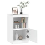 vidaXL Buffet avec lumières LED blanc 41x37x67 cm