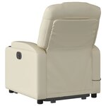 vidaXL Fauteuil inclinable de massage Crème Similicuir