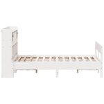 vidaXL Lit bibliothèque sans matelas blanc 140x190 cm bois pin massif