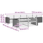 vidaXL Ensemble de canapés d'extérieur 7 Pièces Naturel