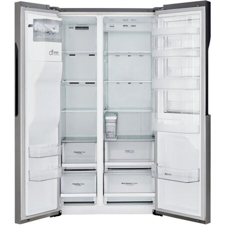 Lg gsj361didv - réfrigérateur congélateur us eau'tonome - 591l (394+197) - froid ventilé - a+ - l91 2cm x h179cm - inox