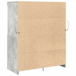 vidaXL Buffet gris béton 81x37x100 cm bois d'ingénierie