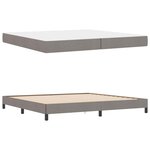 vidaXL Lit à ressorts avec matelas Taupe 200 x 200 cm tissu