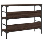 vidaXL Table console chêne marron 100x32x75 cm bois d'ingénierie