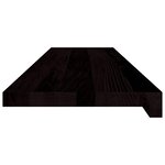 vidaXL Marches d'escalier 2 Pièces marron foncé 100x30x2 cm chêne massif