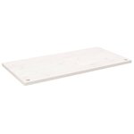 vidaXL Dessus de bureau blanc 100x60x2 5 cm bois massif de pin