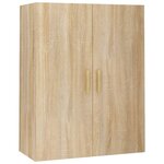 Vidaxl buffet haut chêne sonoma 69 5x34x179 cm bois d'ingénierie