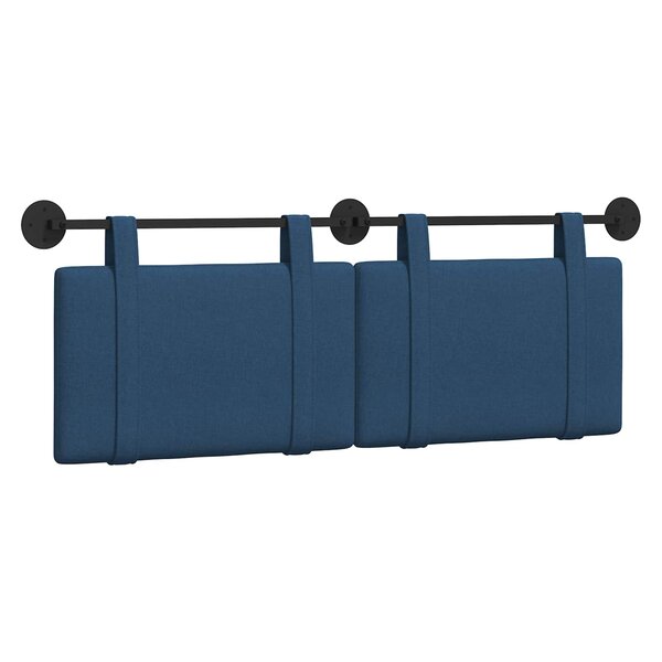 vidaXL Tête de lit suspendue Bleu Tissu