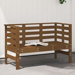 vidaXL Banc de jardin marron miel 111 5x53x71 cm bois massif de pin