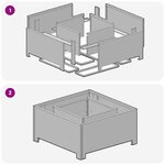 vidaXL Braise Noir 60 x 60 x 30 cm Acier