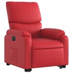 vidaXL Fauteuil inclinable électrique rouge similicuir