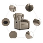 vidaXL Fauteuil inclinable Cappuccino Similicuir