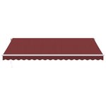 vidaXL Auvent rétractable automatique avec LED bordeaux 450x350 cm