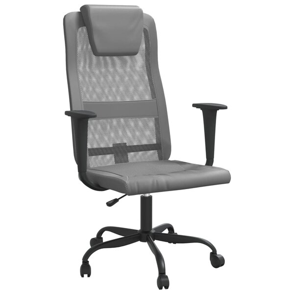 vidaXL Chaise de bureau réglable en hauteur gris