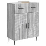 vidaXL Buffet Sonoma gris 66 x 34 5 x 89 5 cm Bois d'ingénierie