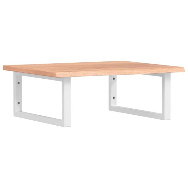 vidaXL Étagère de vasque murale acier et bois de chêne massif