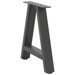 vidaXL Pieds de table basse en forme de A 2 pièces Anthracite 38 x (42-43) cm Acier