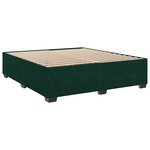 vidaXL Sommier à lattes de lit et matelas Vert foncé 180x200cm Velours
