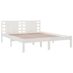 Vidaxl cadre de lit blanc bois de pin massif 160x200 cm
