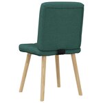 vidaXL Chaises à manger lot de 4 vert foncé tissu