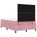 vidaXL Lit à ressorts avec matelas Rose 120 x 190 cm Velours