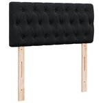 vidaXL Sommier à lattes de lit et matelas Noir 80x200 cm Velours