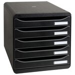 Exacompta Set de tiroirs de bureau Plus Big-Box Ecoblack et 5 tiroirs