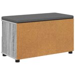 vidaXL Banc d'entrée avec coussin Gris Sonoma 80 x 38 x 46 cm